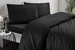 Черное постельное белье Tivolyo Home Deluxe Casual